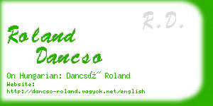 roland dancso business card